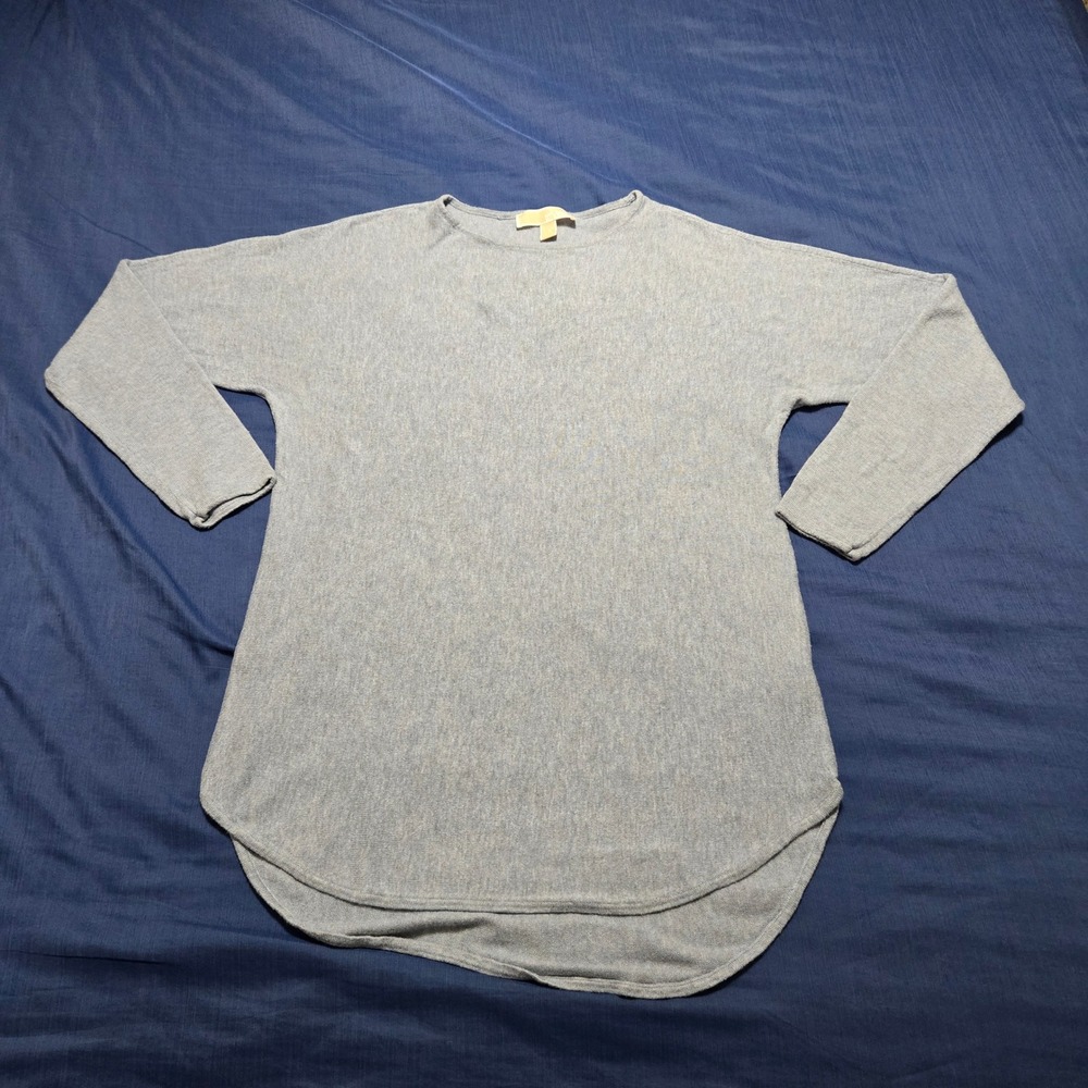 Michael Michael Kors Tunic Sweater Womens Small Blue Good Long‎ Sleeve Knit Hem